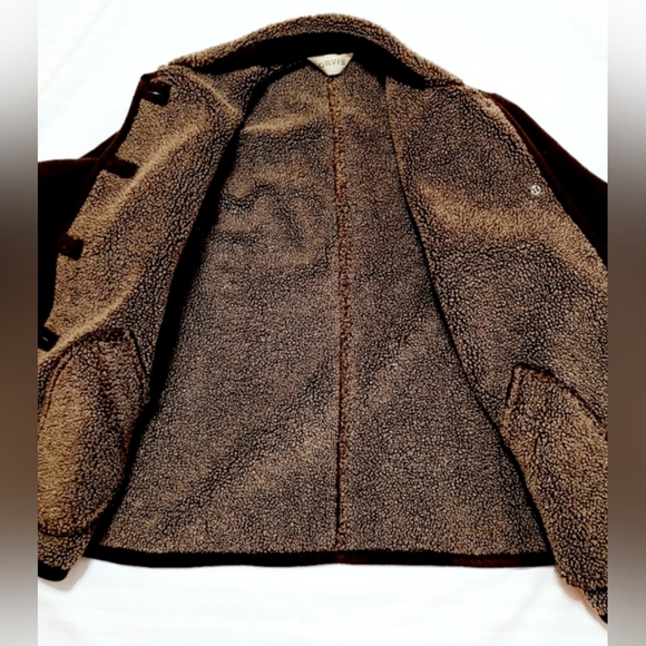 Orvis Women's Faux Suede Sherpa Jacket Brown Chocolate Lightweight, Large - Picture 9 of 16